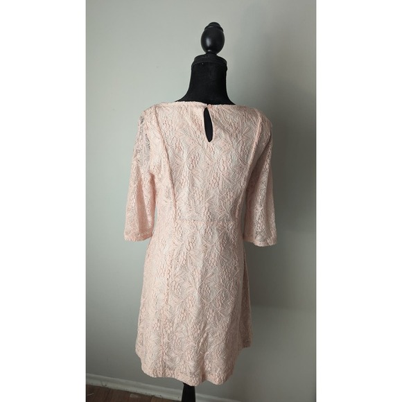 Maeve Anthropologie Lefkara blush pink lace dress - Picture 3 of 11